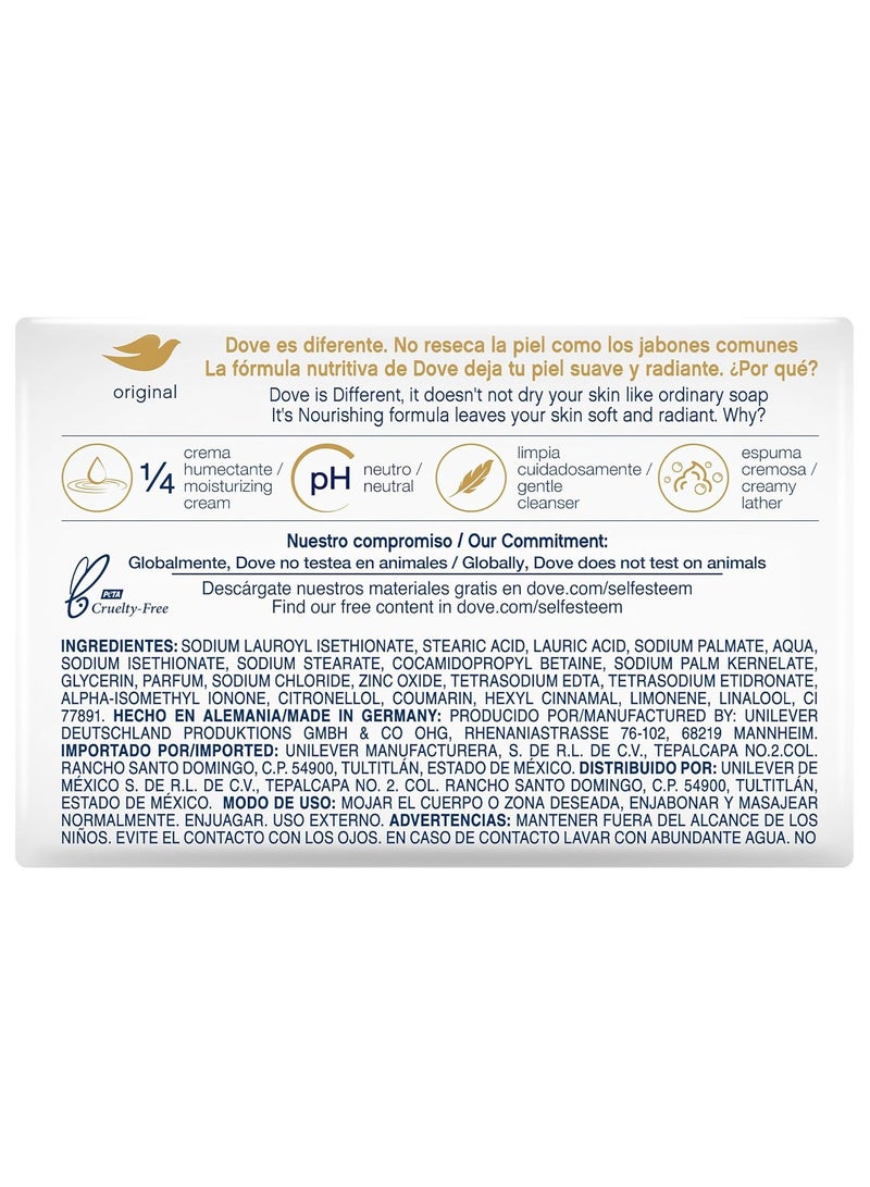 دوف صابون دوف الأصلي 135 غرام | صابون تجميل لطيف ومرطب مع ربع كريم لبشرة ناعمة وملساء - Image 3